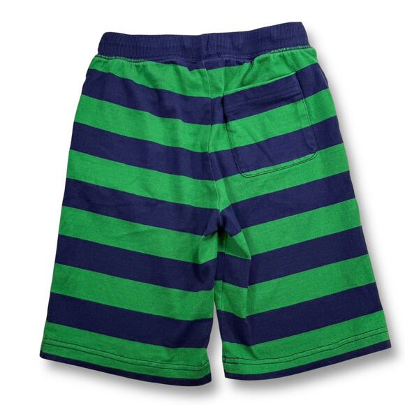 Hanna Andersson Navy Go Green Boys Rugby Knit Bold Stripe Shorts 8 Comfy Preppy - Picture 4 of 7